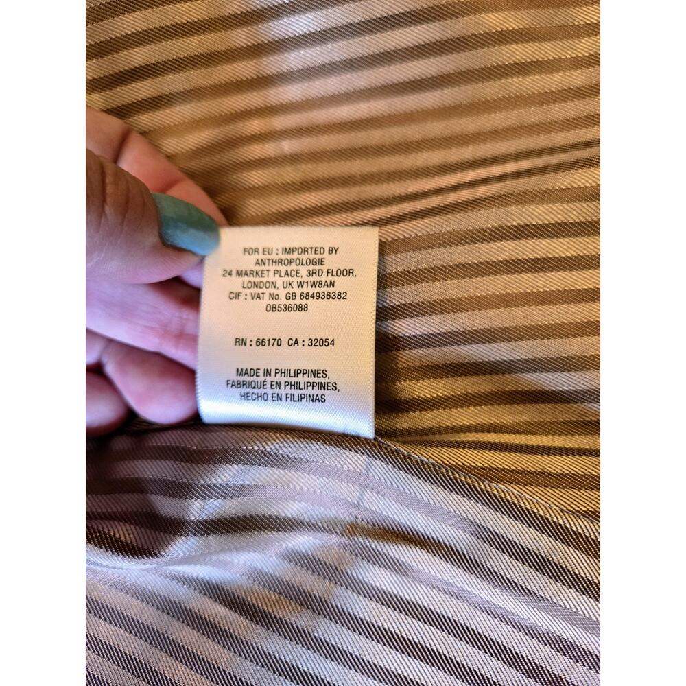 Elevenses by Anthropologie Femme Size 6 Black Velvet Blazer Button Front Lined - Picture 10 of 13